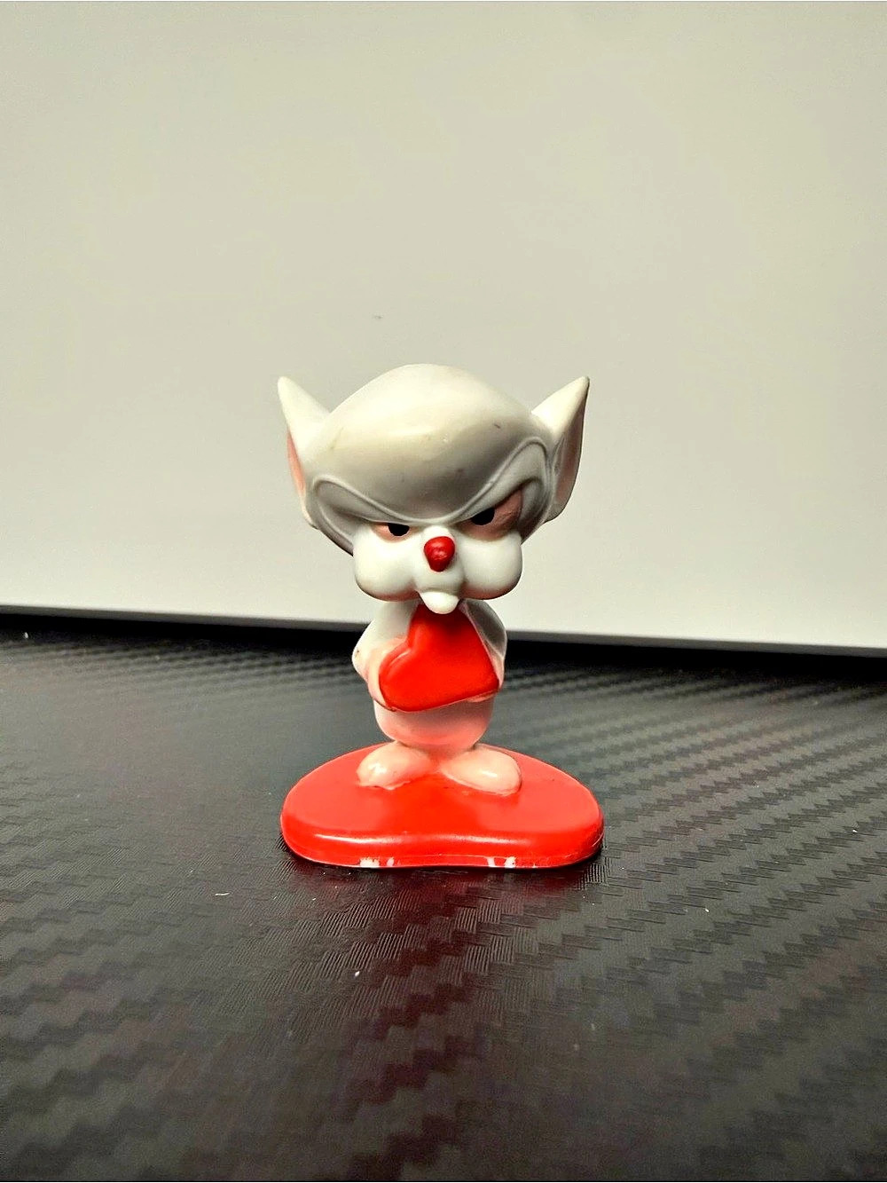 Vintage 1997 Pinky & The Brain Pinky Figure Red Heart Warner Bros